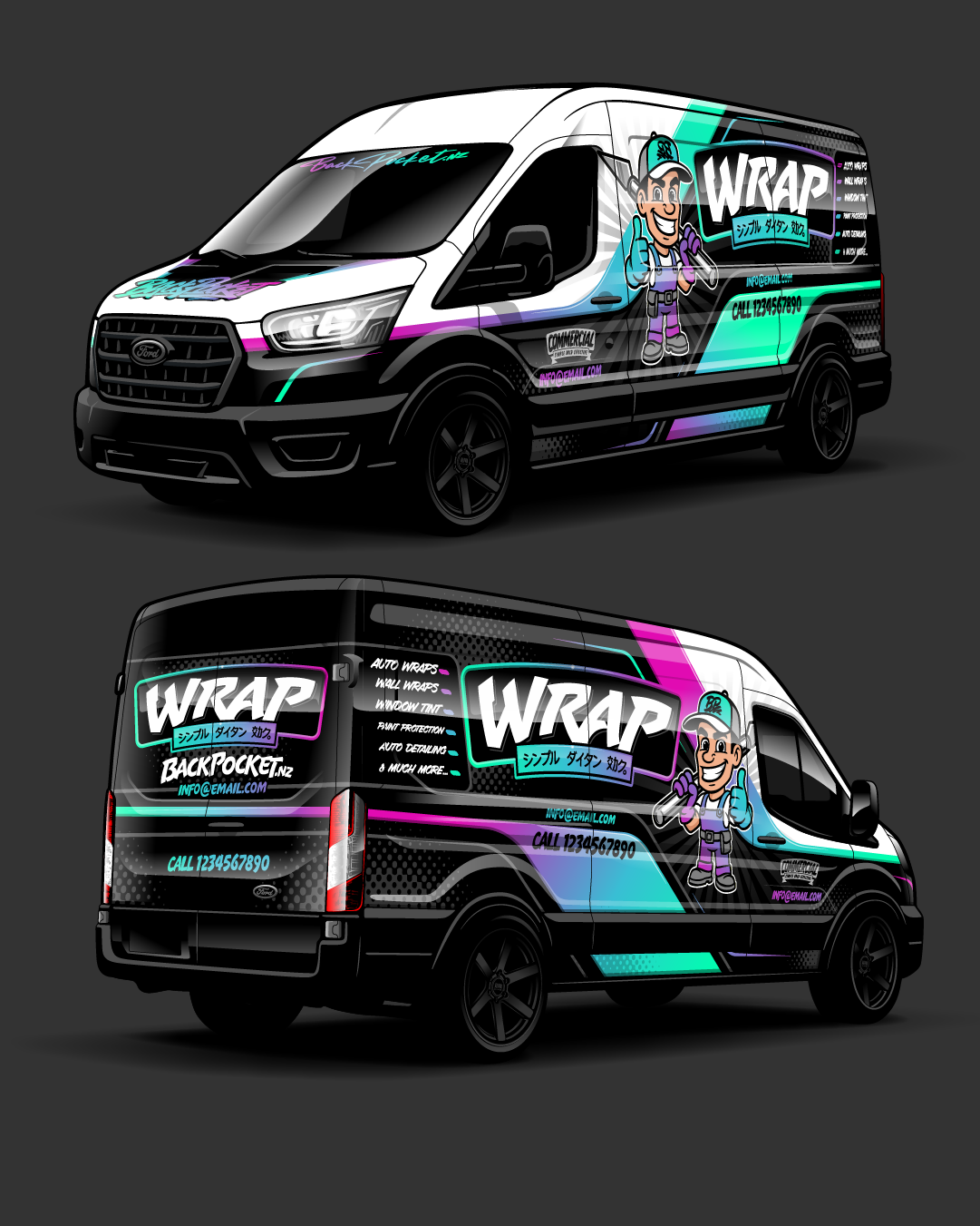 Business Rocker Wrap Commercial Wrap Design Pack 10 – BackPocket